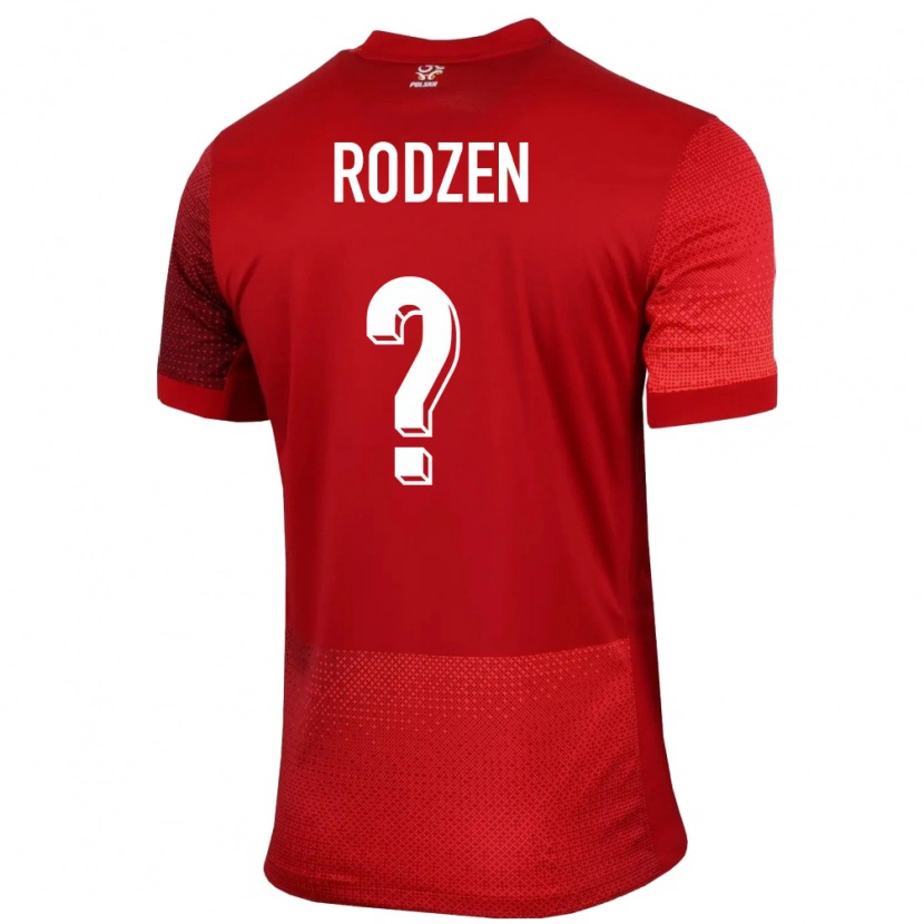Danxen Enfant Maillot Pologne Aleksander Rodzen #0 Rouge Tenues Extérieur 24-26 T-Shirt