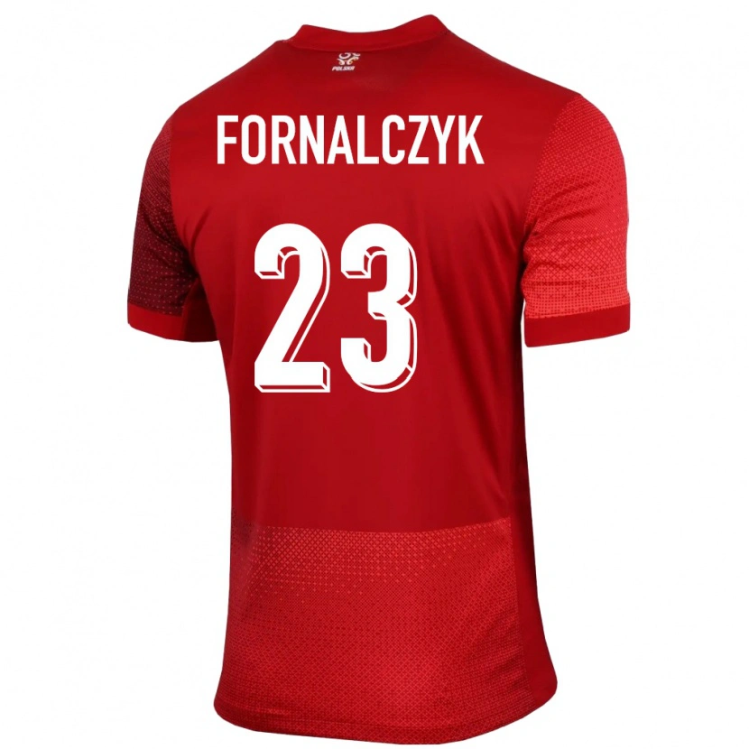 Danxen Enfant Maillot Pologne Mariusz Fornalczyk #23 Rouge Tenues Extérieur 24-26 T-Shirt