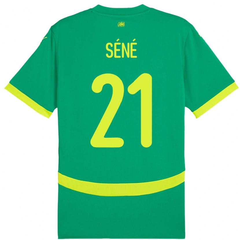 Danxen Enfant Maillot Sénégal Tening Sene #21 Vert Tenues Extérieur 24-26 T-Shirt