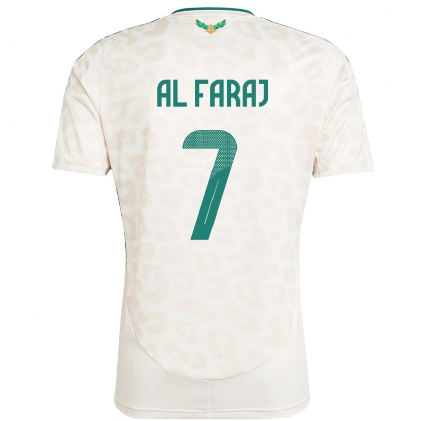 Danxen Enfant Maillot Arabie Saoudite Salman Al-Faraj #7 Blanc Tenues Extérieur 24-26 T-Shirt