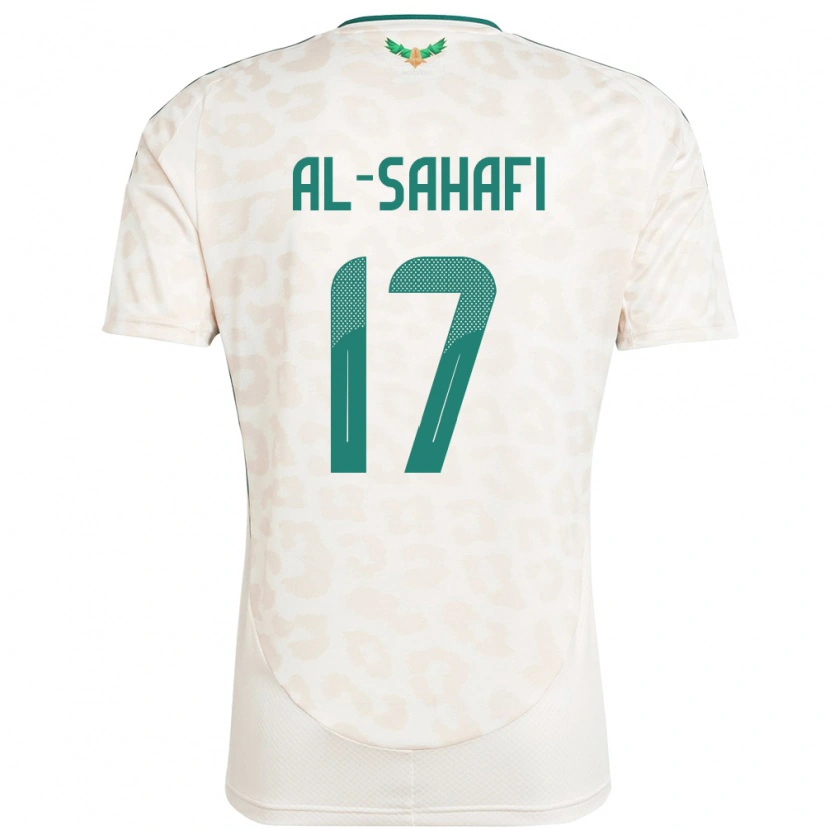 Danxen Enfant Maillot Arabie Saoudite Marwan Al-Sahafi #17 Blanc Tenues Extérieur 24-26 T-Shirt