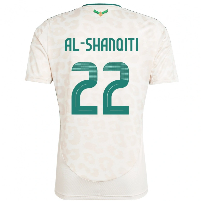 Danxen Enfant Maillot Arabie Saoudite Hamed Al-Shanqiti #22 Blanc Tenues Extérieur 24-26 T-Shirt