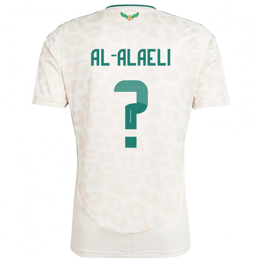 Danxen Enfant Maillot Arabie Saoudite Mishal Al-Alaeli #0 Blanc Tenues Extérieur 24-26 T-Shirt