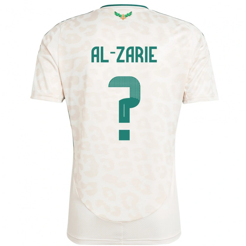 Danxen Enfant Maillot Arabie Saoudite Hussain Al-Zarie #0 Blanc Tenues Extérieur 24-26 T-Shirt
