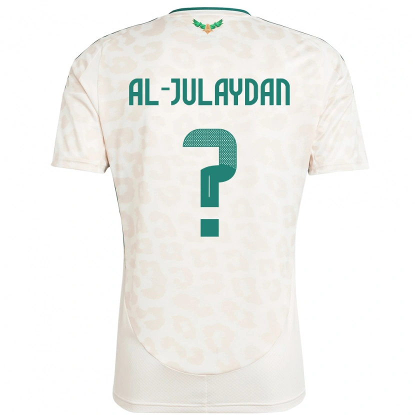 Danxen Enfant Maillot Arabie Saoudite Ahmed Al-Julaydan #0 Blanc Tenues Extérieur 24-26 T-Shirt