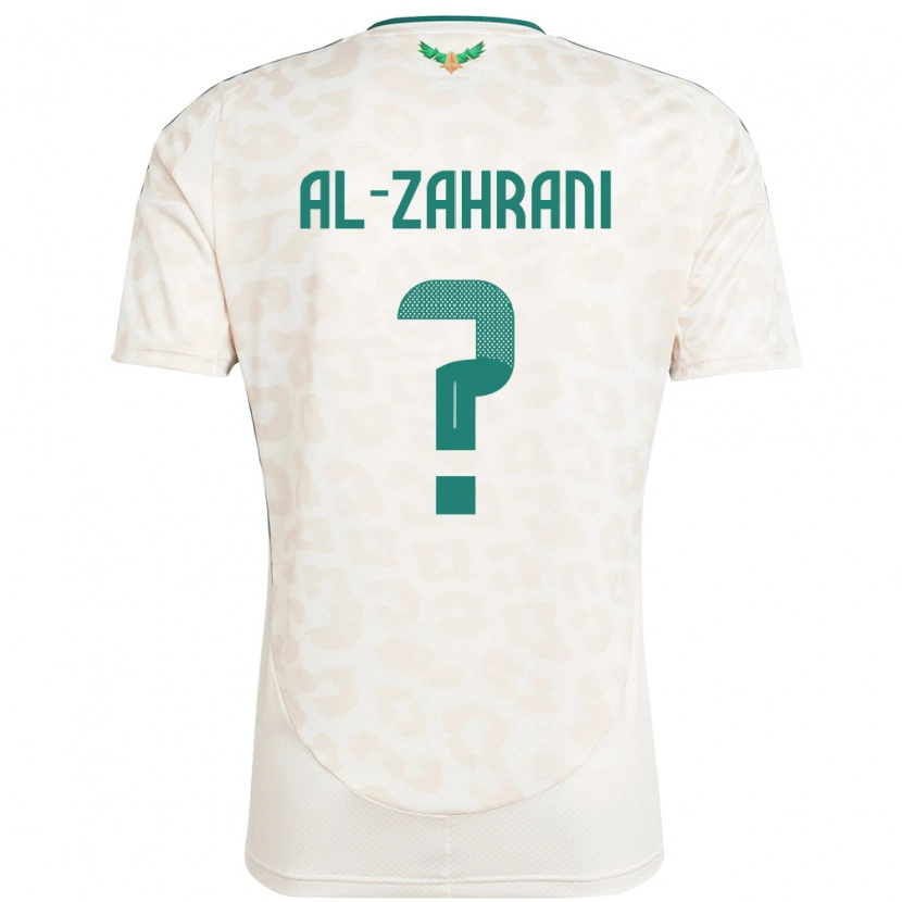 Danxen Enfant Maillot Arabie Saoudite Anas Al-Zahrani #0 Blanc Tenues Extérieur 24-26 T-Shirt