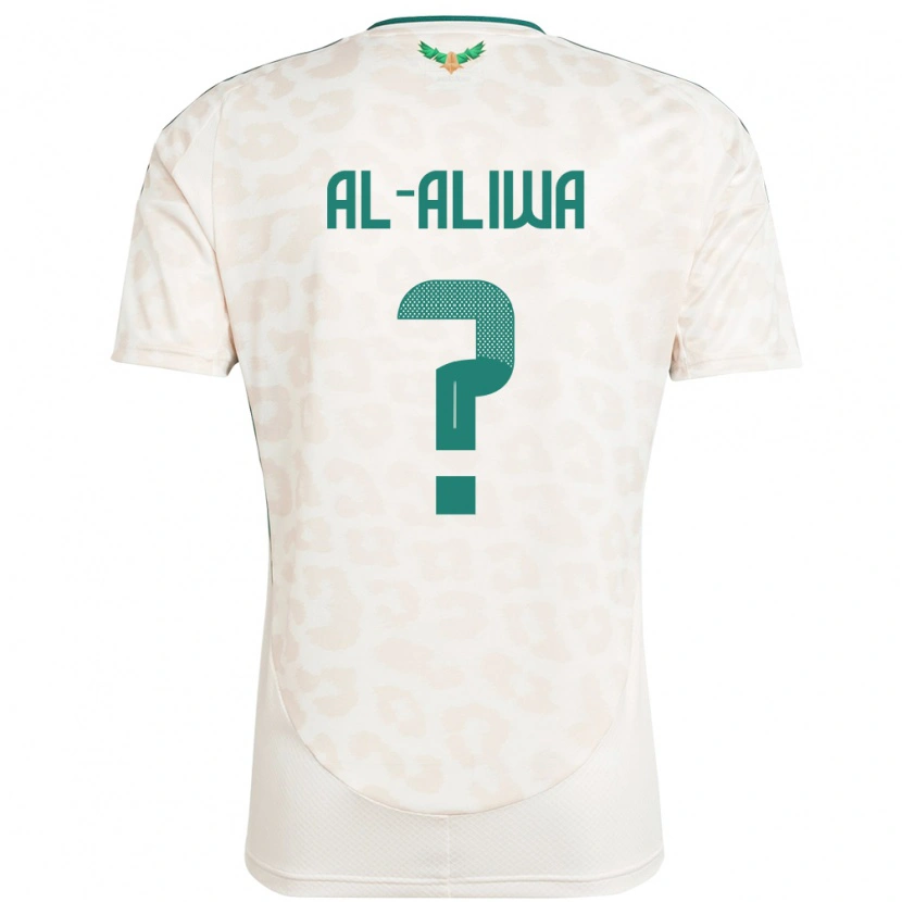 Danxen Enfant Maillot Arabie Saoudite Abdulaziz Al-Aliwa #0 Blanc Tenues Extérieur 24-26 T-Shirt
