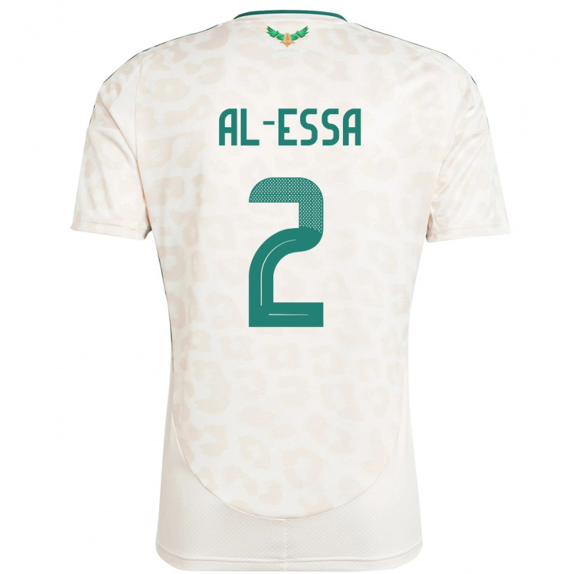 Danxen Enfant Maillot Arabie Saoudite Sultan Al-Essa #2 Blanc Tenues Extérieur 24-26 T-Shirt