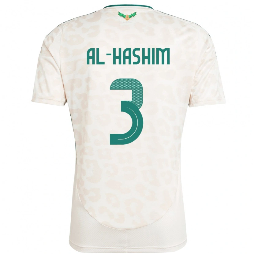 Danxen Enfant Maillot Arabie Saoudite Jawad Al-Hashim #3 Blanc Tenues Extérieur 24-26 T-Shirt