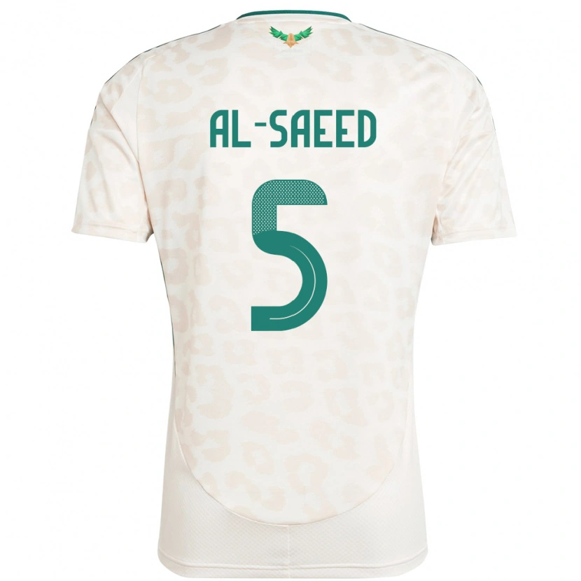 Danxen Enfant Maillot Arabie Saoudite Turki Al-Saeed #5 Blanc Tenues Extérieur 24-26 T-Shirt