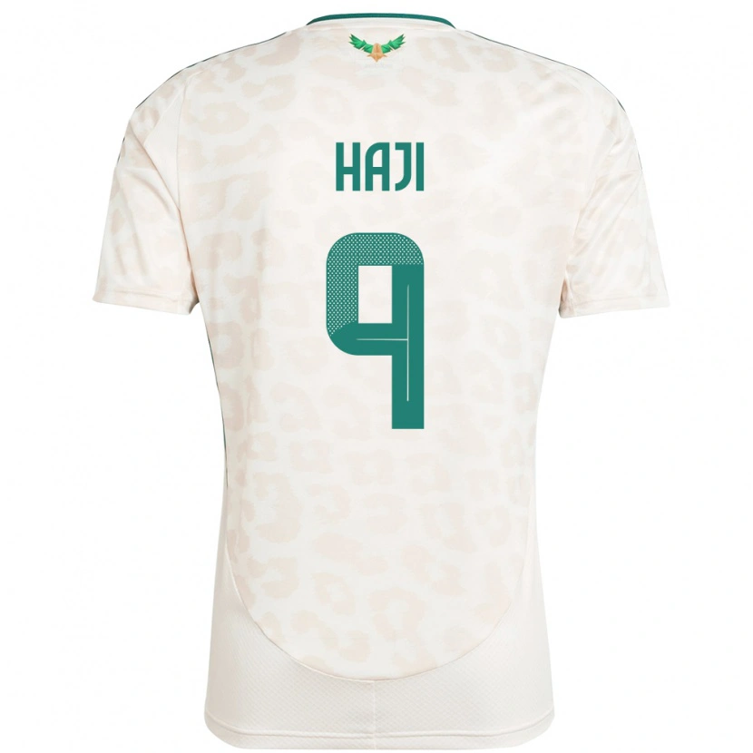 Danxen Enfant Maillot Arabie Saoudite Talal Haji #9 Blanc Tenues Extérieur 24-26 T-Shirt