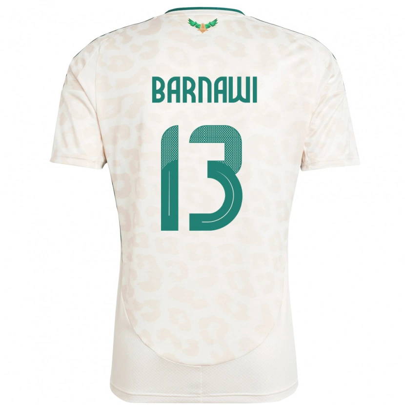 Danxen Enfant Maillot Arabie Saoudite Abdulsalam Barnawi #13 Blanc Tenues Extérieur 24-26 T-Shirt