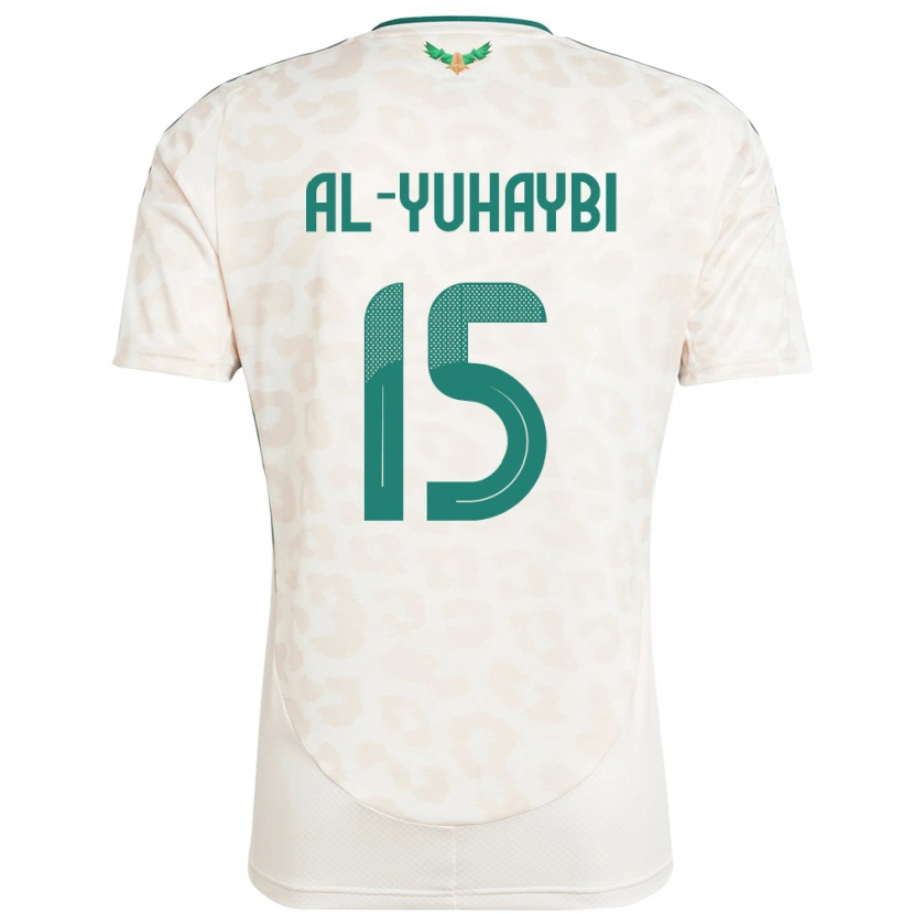 Danxen Enfant Maillot Arabie Saoudite Amar Al-Yuhaybi #15 Blanc Tenues Extérieur 24-26 T-Shirt