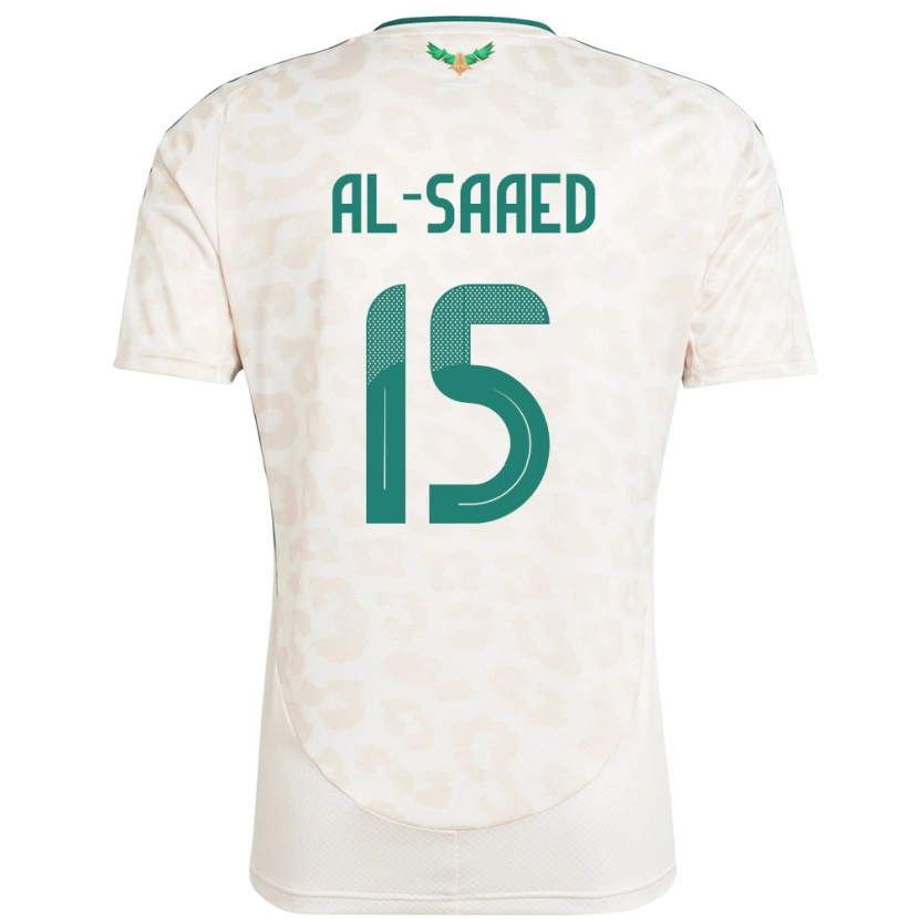 Danxen Enfant Maillot Arabie Saoudite Turki Abdullah Al-Saaed #15 Blanc Tenues Extérieur 24-26 T-Shirt