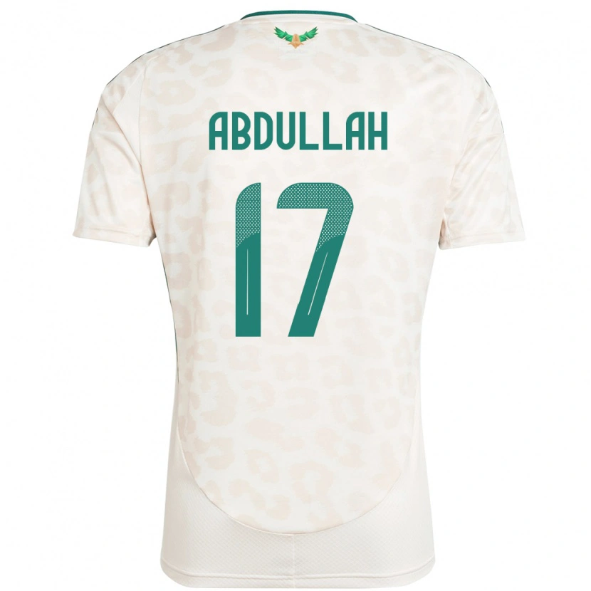 Danxen Enfant Maillot Arabie Saoudite Salem Abdullah #17 Blanc Tenues Extérieur 24-26 T-Shirt
