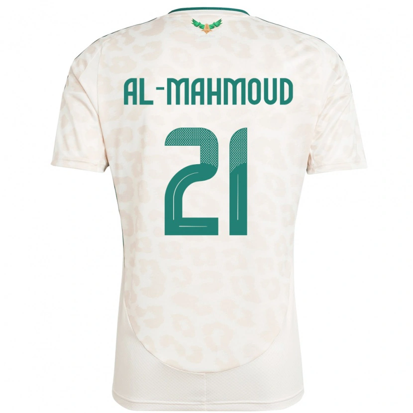 Danxen Enfant Maillot Arabie Saoudite Mohammed Al-Mahmoud #21 Blanc Tenues Extérieur 24-26 T-Shirt