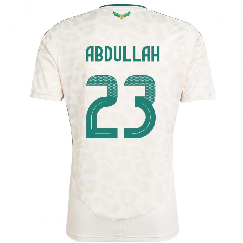 Danxen Enfant Maillot Arabie Saoudite Nawaf Abdullah #23 Blanc Tenues Extérieur 24-26 T-Shirt