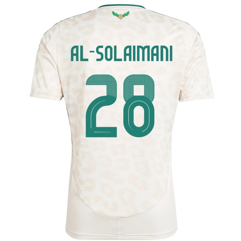 Danxen Enfant Maillot Arabie Saoudite Solaiman Al-Solaimani #28 Blanc Tenues Extérieur 24-26 T-Shirt