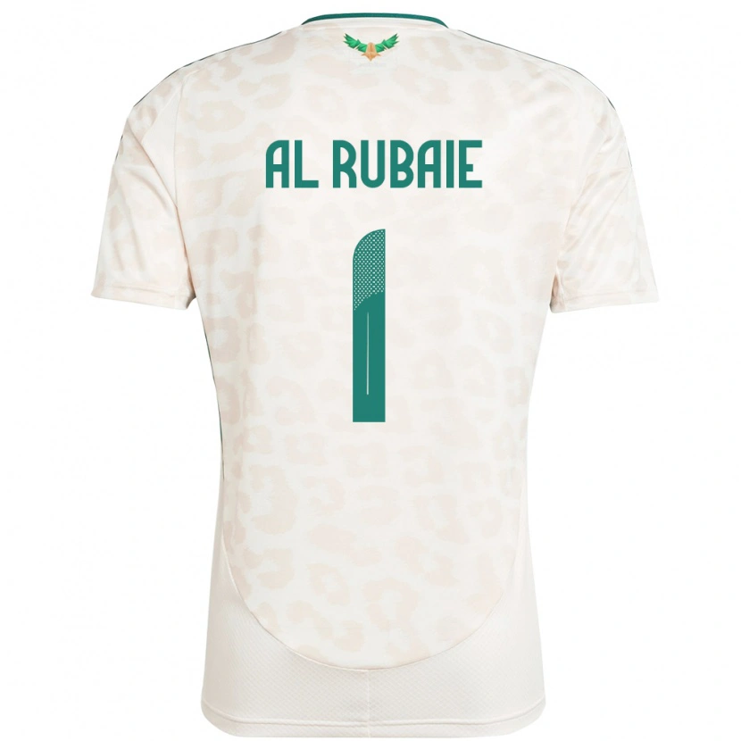 Danxen Enfant Maillot Arabie Saoudite Mohammed Al Rubaie #1 Blanc Tenues Extérieur 24-26 T-Shirt