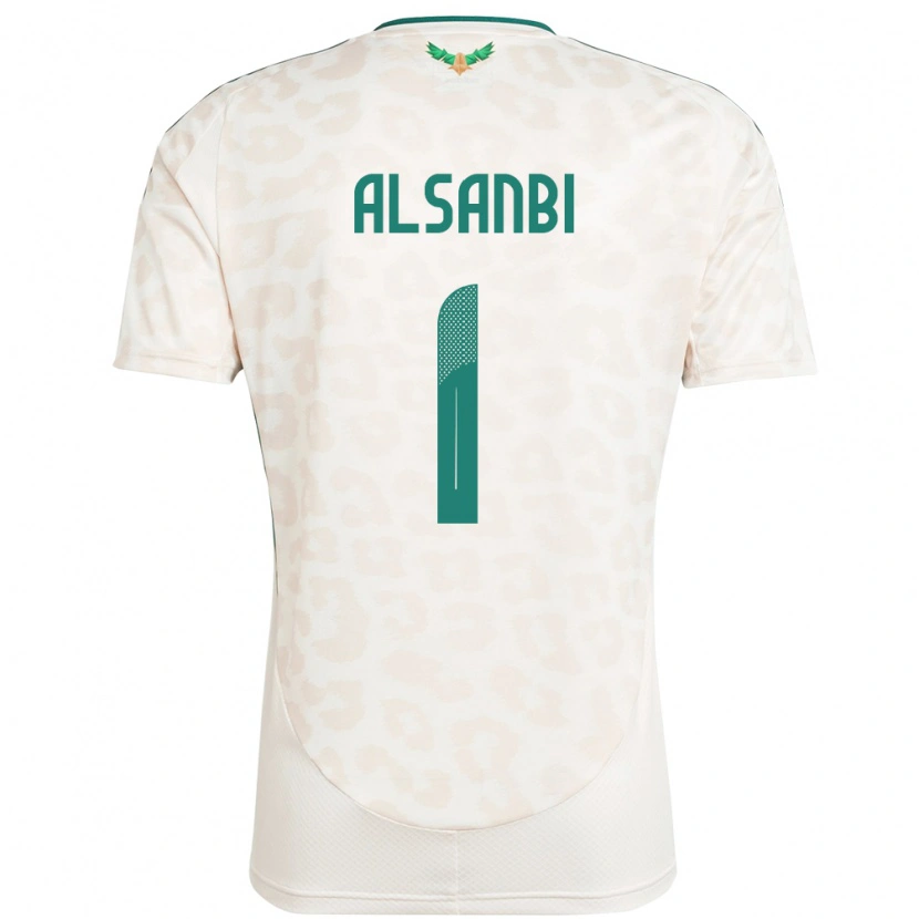 Danxen Enfant Maillot Arabie Saoudite Abdulrahman Alsanbi #1 Blanc Tenues Extérieur 24-26 T-Shirt