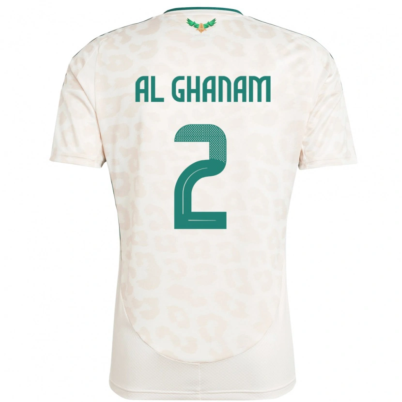 Danxen Enfant Maillot Arabie Saoudite Sultan Al Ghanam #2 Blanc Tenues Extérieur 24-26 T-Shirt