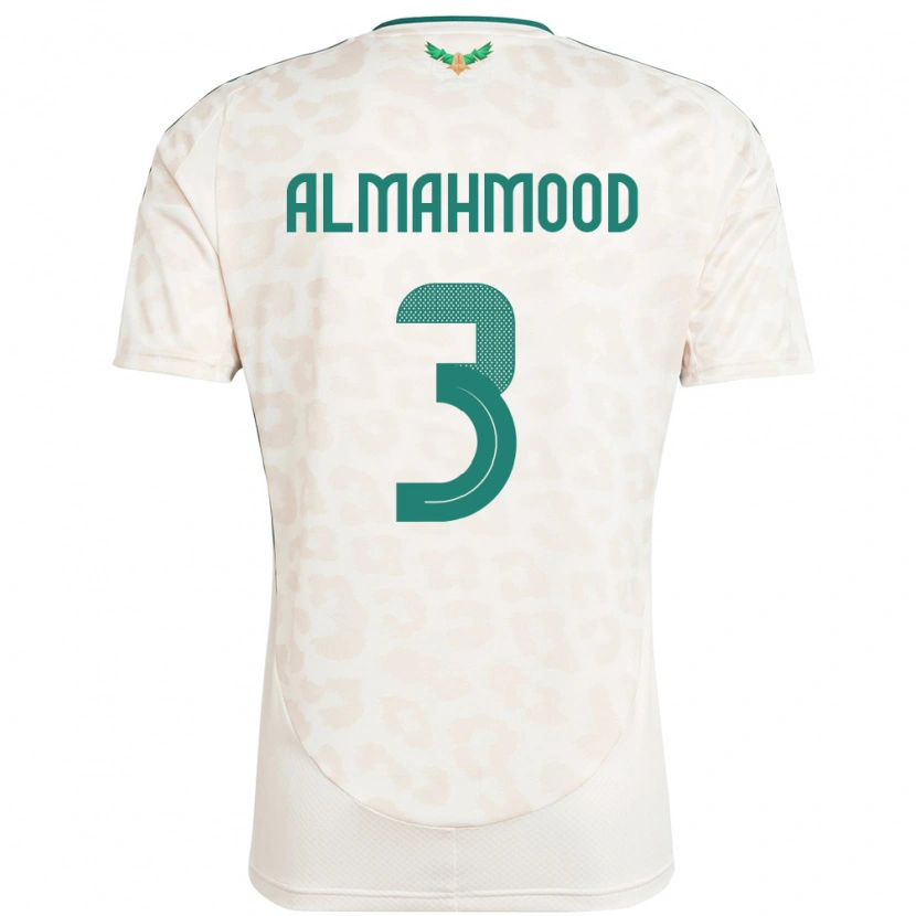 Danxen Enfant Maillot Arabie Saoudite Mohammed Almahmood #3 Blanc Tenues Extérieur 24-26 T-Shirt