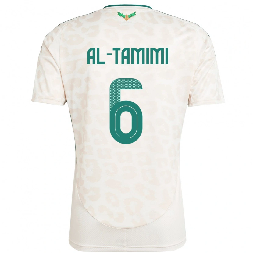 Danxen Enfant Maillot Arabie Saoudite Maryam Al Tamimi #6 Blanc Tenues Extérieur 24-26 T-Shirt