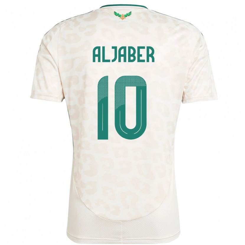 Danxen Enfant Maillot Arabie Saoudite Yassen Aljaber #10 Blanc Tenues Extérieur 24-26 T-Shirt