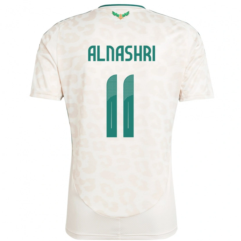 Danxen Enfant Maillot Arabie Saoudite Awad Alnashri #11 Blanc Tenues Extérieur 24-26 T-Shirt