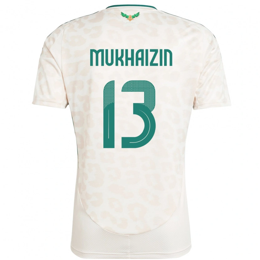 Danxen Enfant Maillot Arabie Saoudite Raghad Mukhaizin #13 Blanc Tenues Extérieur 24-26 T-Shirt