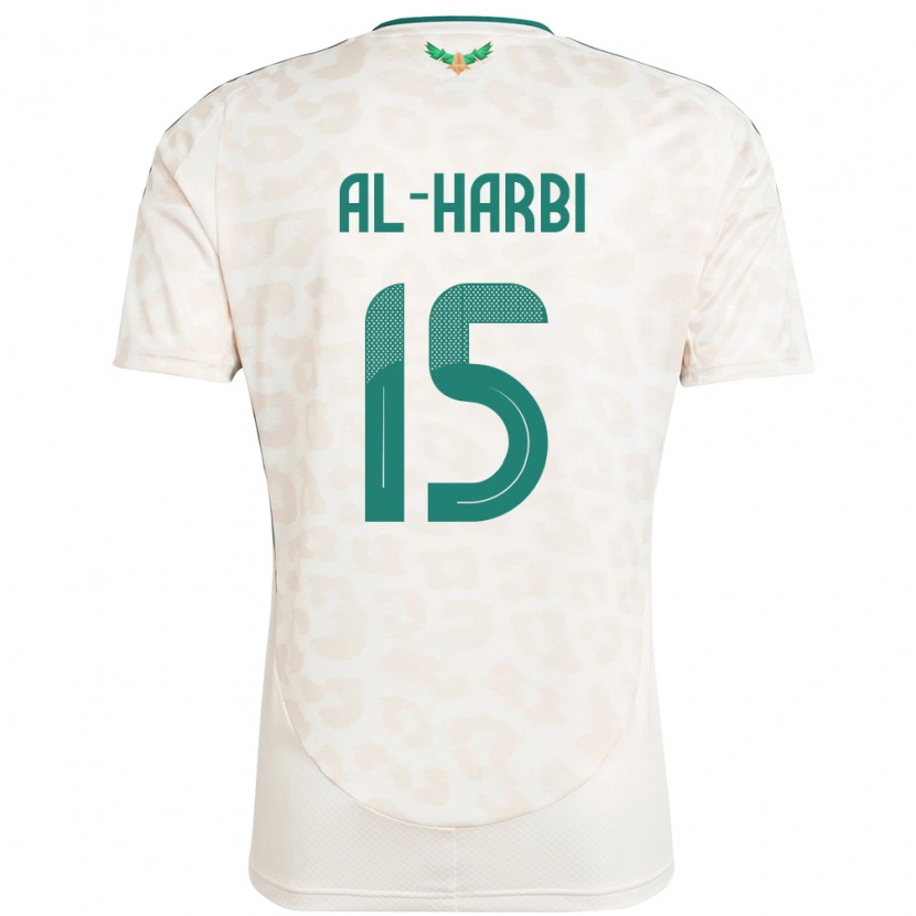 Danxen Enfant Maillot Arabie Saoudite Mashael Al Harbi #15 Blanc Tenues Extérieur 24-26 T-Shirt