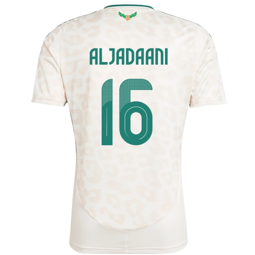 Danxen Enfant Maillot Arabie Saoudite Nawaf Aljadaani #16 Blanc Tenues Extérieur 24-26 T-Shirt