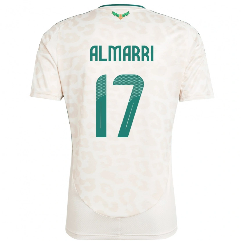 Danxen Enfant Maillot Arabie Saoudite Mohammed Almarri #17 Blanc Tenues Extérieur 24-26 T-Shirt