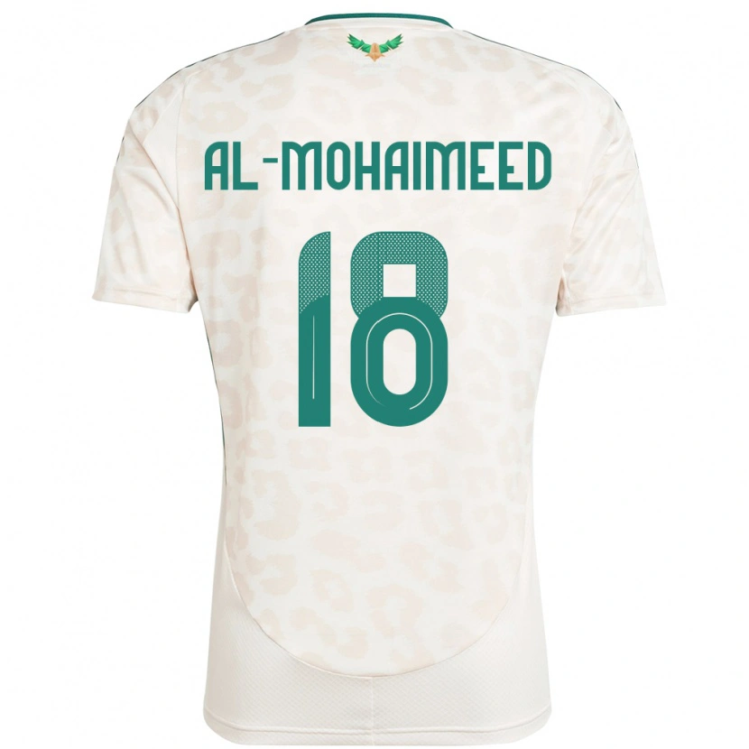 Danxen Enfant Maillot Arabie Saoudite Samer Al Mohaimeed #18 Blanc Tenues Extérieur 24-26 T-Shirt