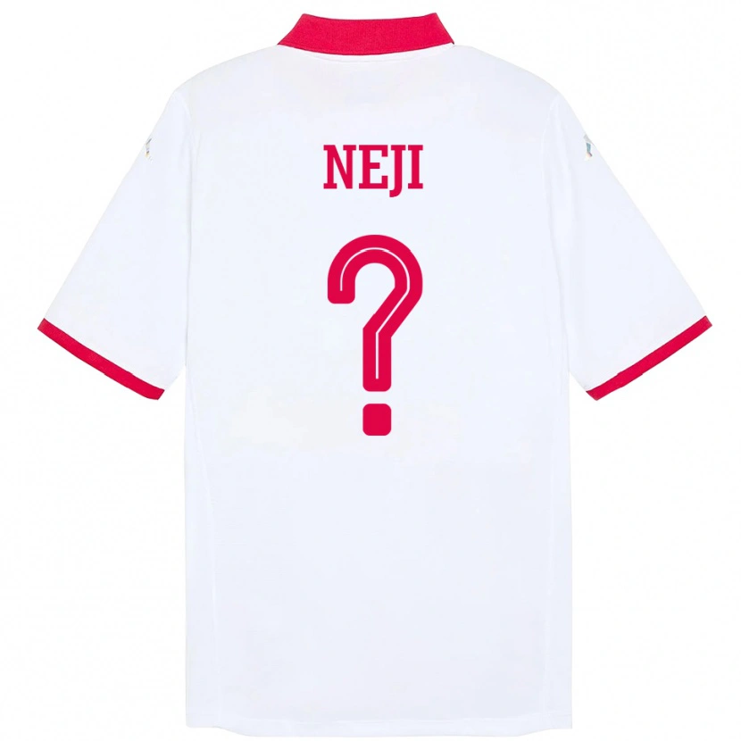 Danxen Enfant Maillot Tunisie Fares Neji #0 Blanc Tenues Extérieur 24-26 T-Shirt