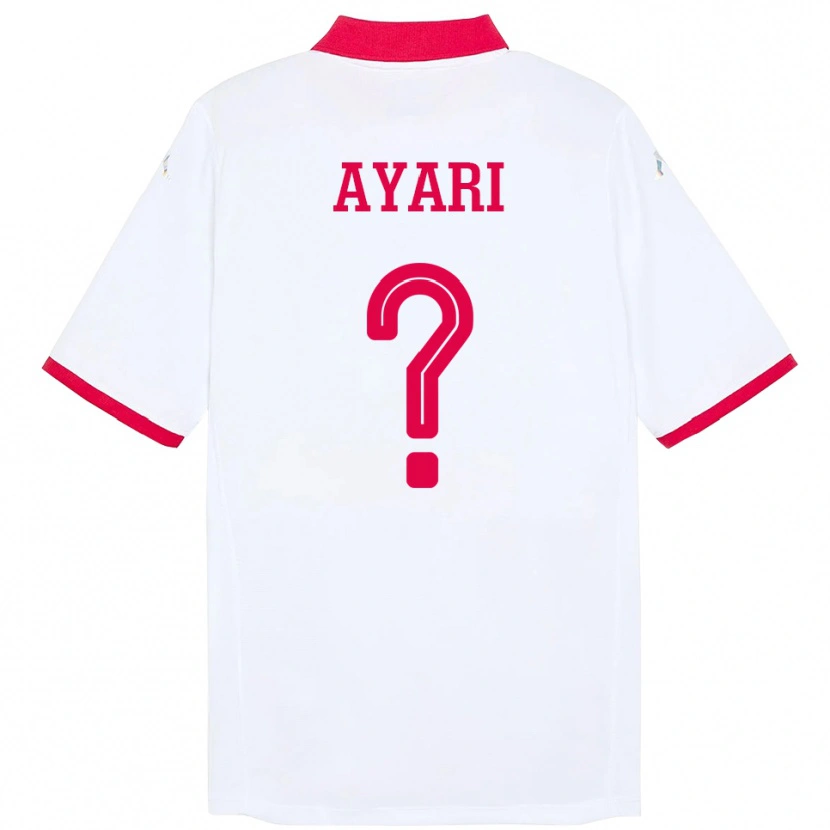 Danxen Enfant Maillot Tunisie Khalil Ayari #0 Blanc Tenues Extérieur 24-26 T-Shirt