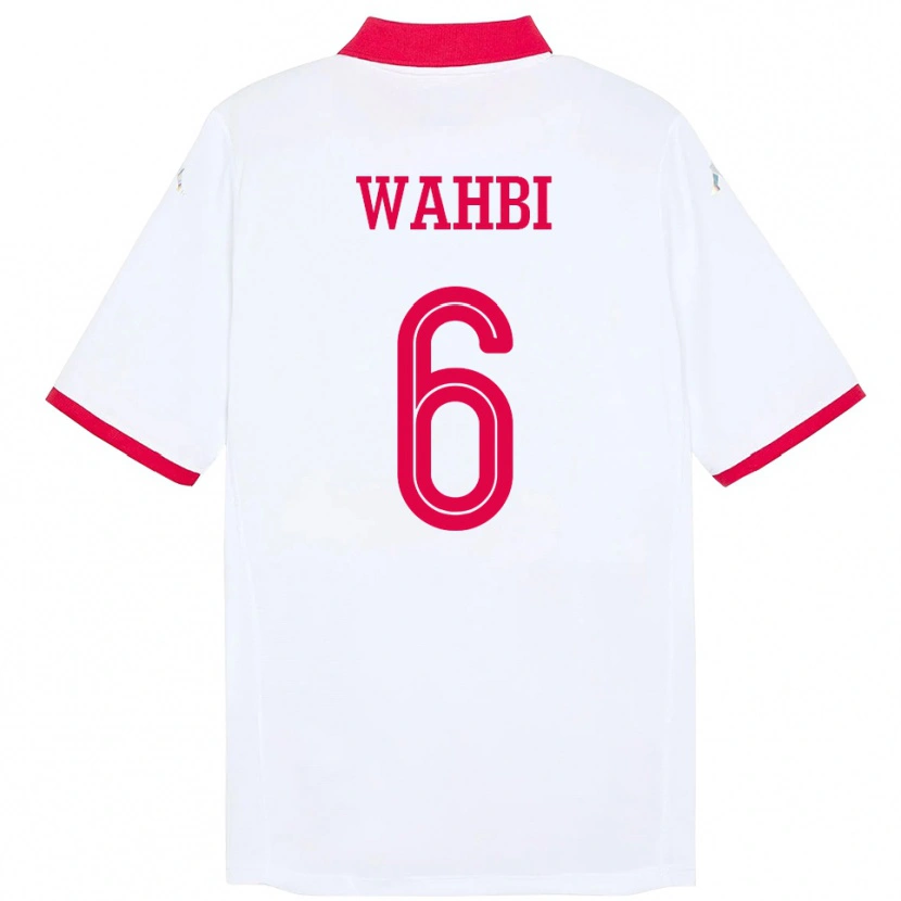 Danxen Enfant Maillot Tunisie Gaith Wahbi #6 Blanc Tenues Extérieur 24-26 T-Shirt
