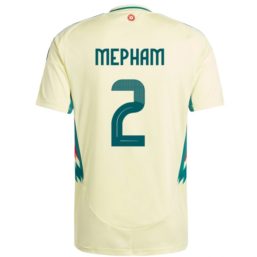 Danxen Enfant Maillot Pays De Galles Chris Mepham #2 Beige Jaune Tenues Extérieur 24-26 T-Shirt