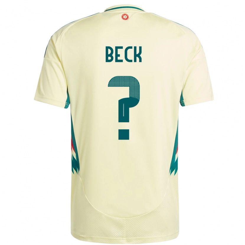 Danxen Enfant Maillot Pays De Galles Owen Beck #0 Beige Jaune Tenues Extérieur 24-26 T-Shirt