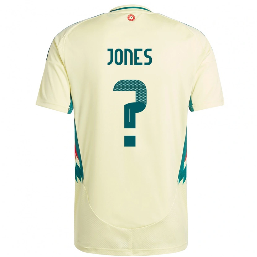 Danxen Enfant Maillot Pays De Galles Iestyn Jones #0 Beige Jaune Tenues Extérieur 24-26 T-Shirt