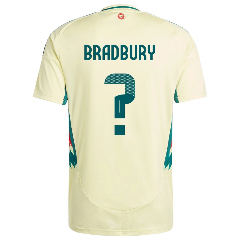 Danxen Enfant Maillot Pays De Galles Makenzie Bradbury #0 Beige Jaune Tenues Extérieur 24-26 T-Shirt