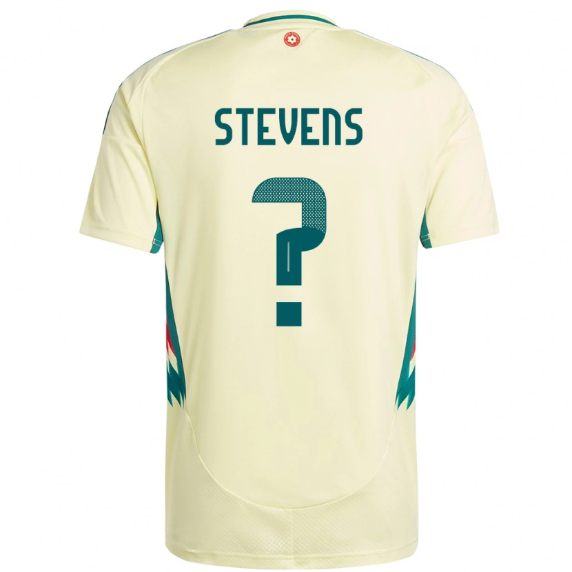 Danxen Enfant Maillot Pays De Galles Charlie Stevens #0 Beige Jaune Tenues Extérieur 24-26 T-Shirt
