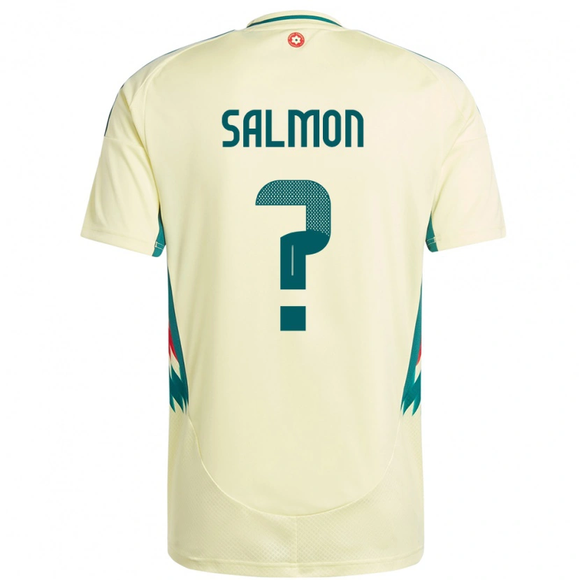 Danxen Enfant Maillot Pays De Galles Josh Salmon #0 Beige Jaune Tenues Extérieur 24-26 T-Shirt