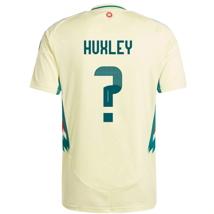 Danxen Enfant Maillot Pays De Galles Leon Huxley #0 Beige Jaune Tenues Extérieur 24-26 T-Shirt