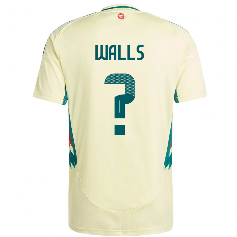 Danxen Enfant Maillot Pays De Galles Archie Walls #0 Beige Jaune Tenues Extérieur 24-26 T-Shirt