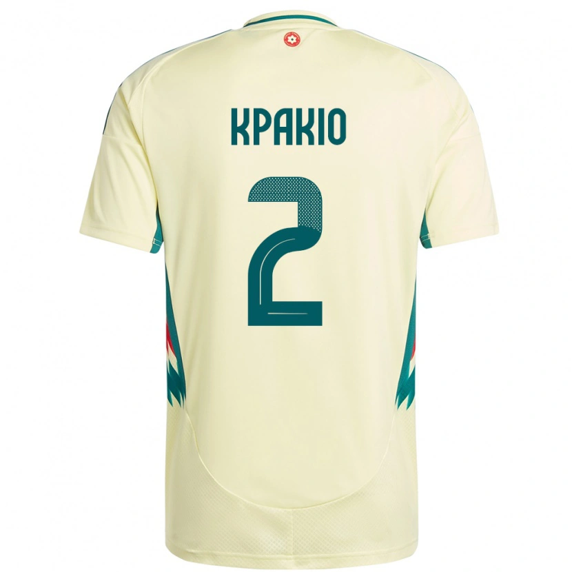 Danxen Enfant Maillot Pays De Galles Ronan Kpakio #2 Beige Jaune Tenues Extérieur 24-26 T-Shirt