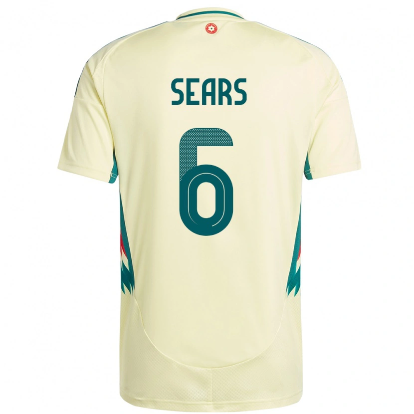 Danxen Enfant Maillot Pays De Galles Ryan Sears #6 Beige Jaune Tenues Extérieur 24-26 T-Shirt