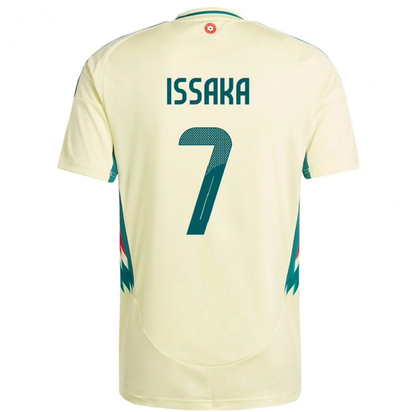 Danxen Enfant Maillot Pays De Galles Freddie Issaka #7 Beige Jaune Tenues Extérieur 24-26 T-Shirt
