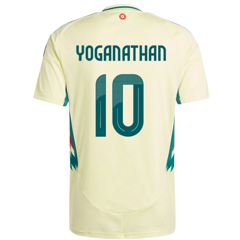 Danxen Enfant Maillot Pays De Galles Vimal Yoganathan #10 Beige Jaune Tenues Extérieur 24-26 T-Shirt