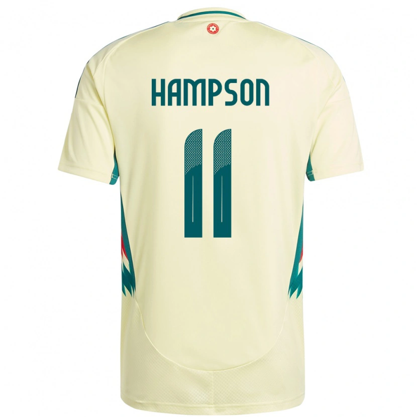 Danxen Enfant Maillot Pays De Galles Owen Hampson #11 Beige Jaune Tenues Extérieur 24-26 T-Shirt